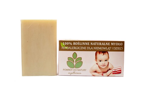 100% roślinne naturalne mydło HIPOALERGICZNE DLA NIEMOWLĄT I DZIECI, 100g, Powrót do Natury