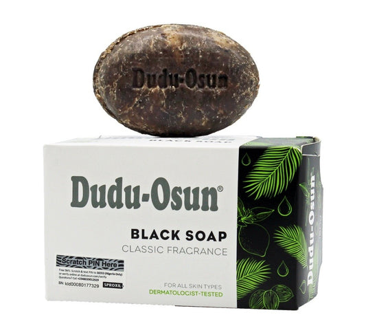 Afrykańskie czarne mydło CLASSIC, naturalne, 150 g, Dudu-Osun