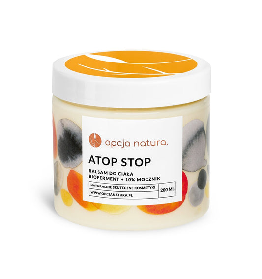 Balsam do ciała Atop Stop, z biofermentem, intensywnie nawilżający, 200ml, Opcja Natura