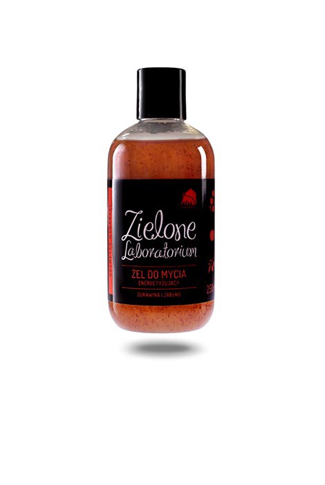 Energetyzujący żel do mycia ciała z żurawiną i jabłkiem, 250 ml, Zielone Laboratorium