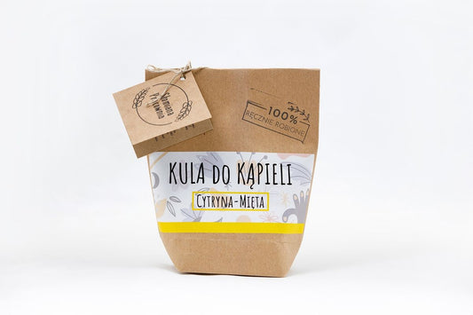 Kula do kąpieli Cytryna Mięta, 70g, Słomiana Pracownia