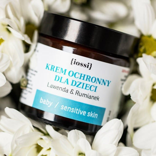 Krem ochronny dla dzieci, Lawenda i rumianek z olejkiem z drzewa różanego, 60 ml, Iossi