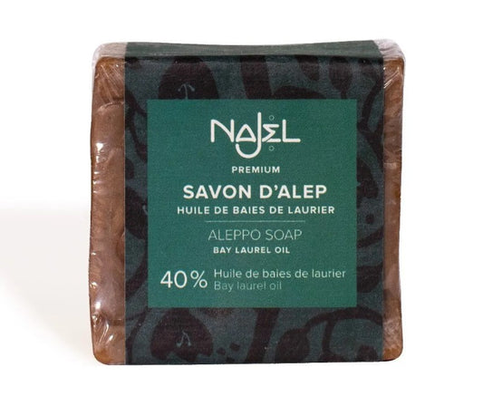 Mydło z Aleppo, 40% oleju laurowego, 60% oliwy z oliwek, 185 g, Najel