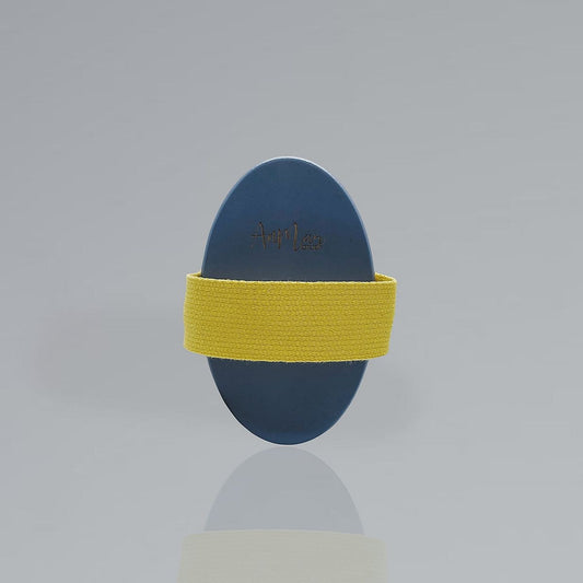 Naturalna szczotka do masażu ciała na sucho, miękka, niebieska, szczecina i drewno bukowe, DC3KM, AnMar Brush