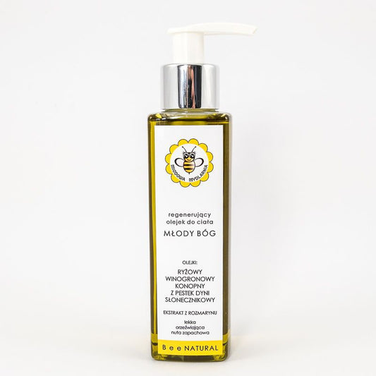 Regenerujący olejek do ciała, Młody Bóg, 150 ml, Miodowa Mydlarnia