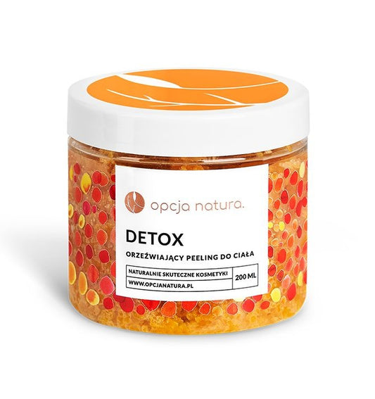 Peeling Detox, orzeźwiający peeling do ciała, 200 ml, Opcja Natura