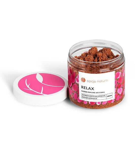 Peeling Relax, słodki peeling do ciała, 200 ml, Opcja Natura