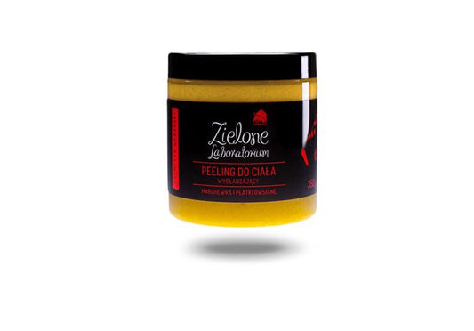Wygładzający peeling do ciała z marchewką i płatkami owsianymi, 350 g, Zielone Laboratorium