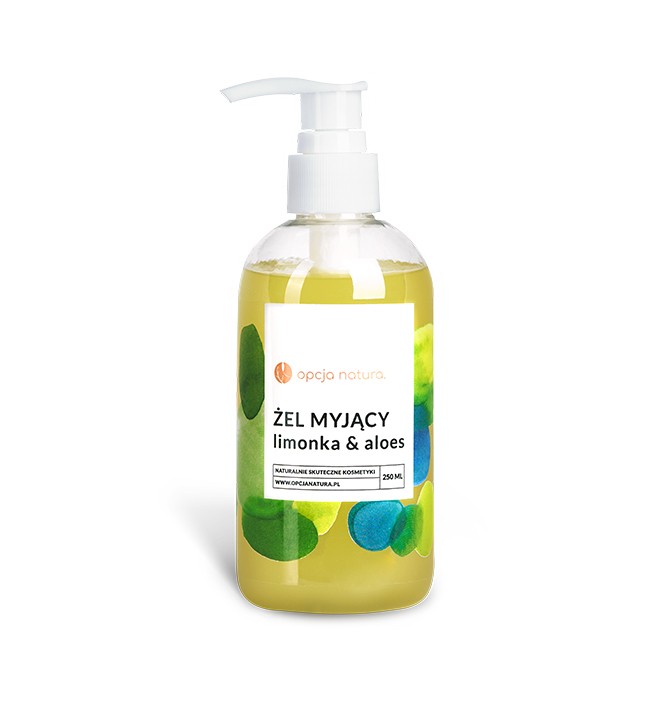Żel myjący Limonka i Aloes, naturalne odświeżenie i oczyszczenie, 250ml, Opcja Natura