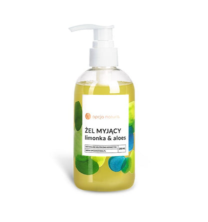 Żel myjący Limonka i Aloes, naturalne odświeżenie i oczyszczenie, 250ml, Opcja Natura